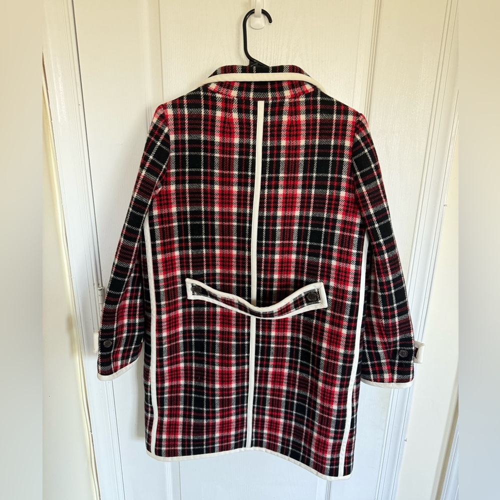 J. Crew Collection Car Coat In Winter Plaid Italian Stadium-Cloth Wool - Picture 9 of 11